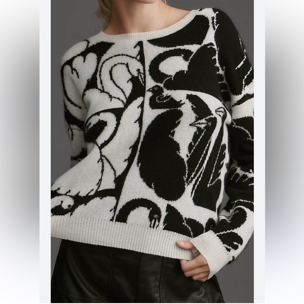 Anthropologie Maeve by Cecilia Peterson Cashmere Swan Sweater
